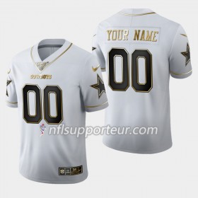 Maillot Homme Dallas Cowboys Personnalisé Nike Blanc Golden Edition 100th